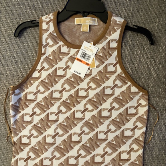 MICHAEL KORS EMPIRE LOGO JACQUARD MINI DRESS – SIZE SMALL - Picture 16 of 16